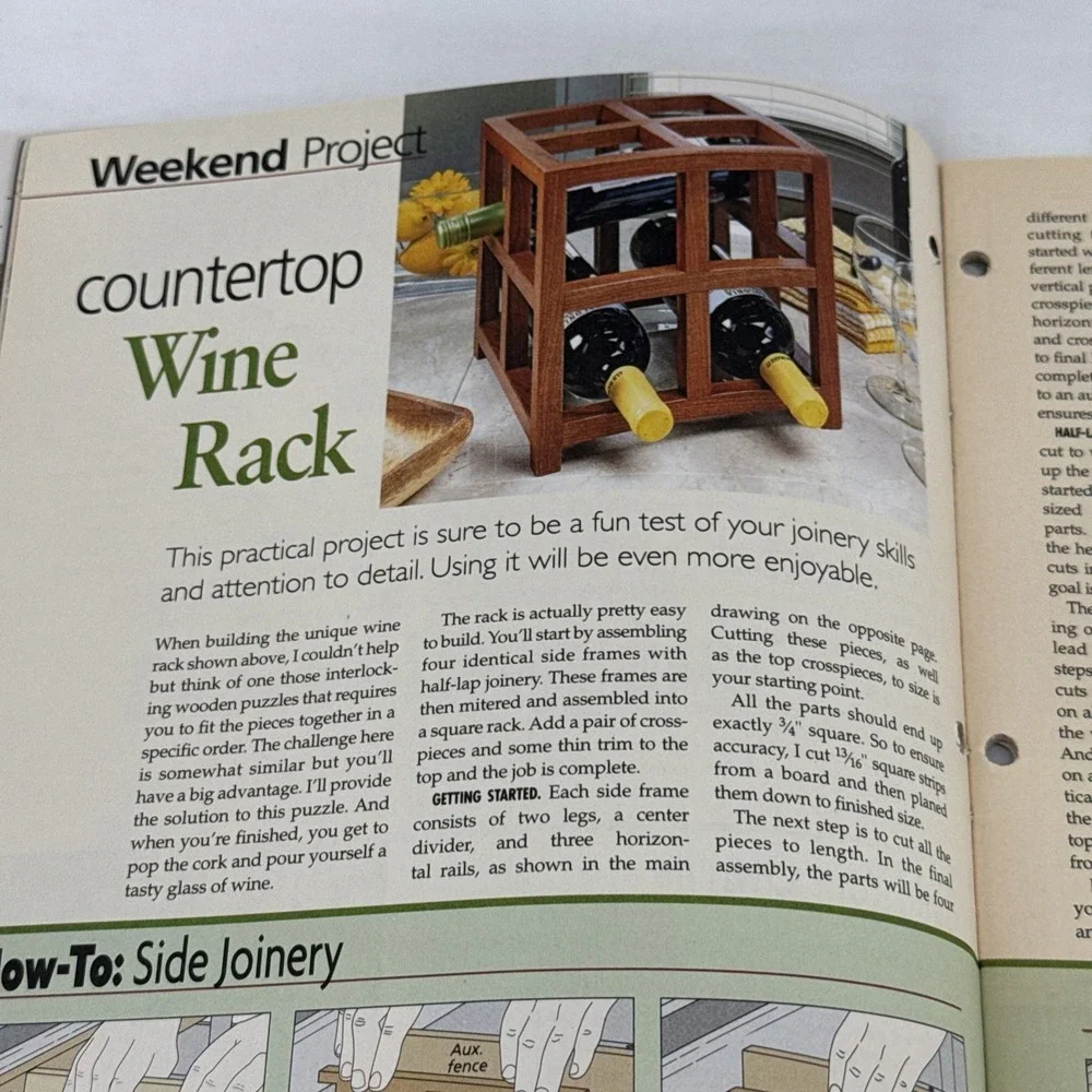 Woodsmith Magazine Box Joints Classic Joint New Ideas Vol. 35/ No. 207